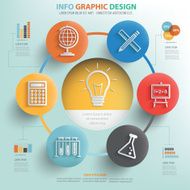 Learning concept info graphic design clean vector N2