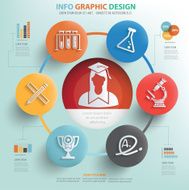 Education concept info graphic design clean vector N5