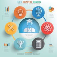 Education concept info graphic design clean vector N7