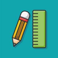 pencil and ruler icon N2