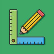 pencil and ruler icon N3