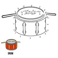 Numbers game for children musical instruments (drum) N2