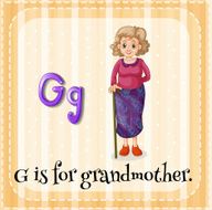 Flashcard letter G grandmother