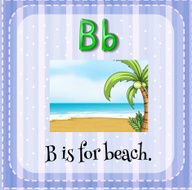 Flashcard letter B is for beach