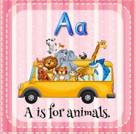 Alphabet A animals