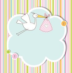Baby shower card with copy space N9