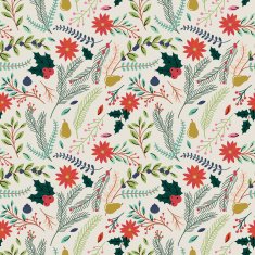 Seamless Tileable Christmas Holiday Floral Background Pattern - Vector Illustration N12