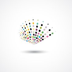 abstract colorful polka dots pattern for design
