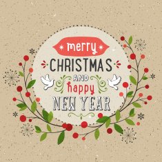 Hand Drawn Holiday Card N6