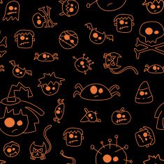 Seamless Halloween pattern N8
