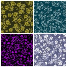 seamless floral backgrounds set N24