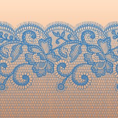 Blue Lace Horizontal seamless pattern