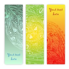 Unique Abstract Ethnic Pattern Card Set N7