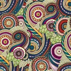 Seamless flower retro background in vector N9