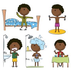 Daily Morning African-American Boys Life N2