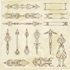 Calligraphic floral elements N3