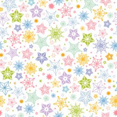Stars and Snowflakes Seamless Pattern