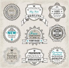vintage labels N12