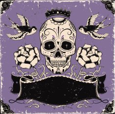 Vintage mexican skull