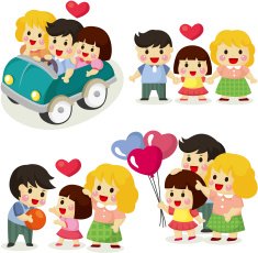 cartoon family set N2