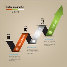 Arrow Modern digital template vector banner infographics