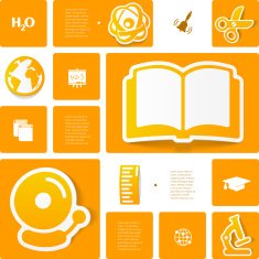 Education sticker infographic