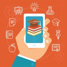 Vector online education concept