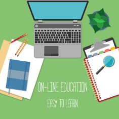 Web banner concept for online education