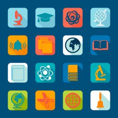 Set of education flat icons N3