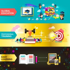 Flat design concept for education N2