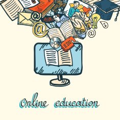 Online education icon set