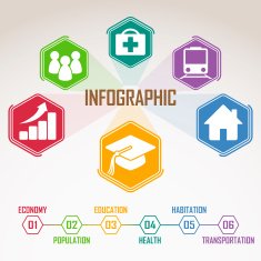 Hexagonal shape infographic elements N4