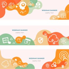 Webinar Banners And Relevant Icon Set N2