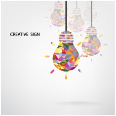 Creative light bulb sign