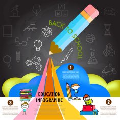 back to school infographic design element