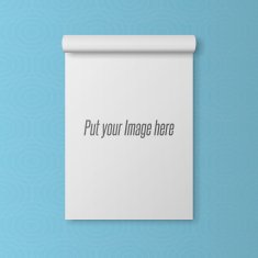 Realistic blank Template of open Notepad