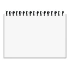Leaf notebook with shadow on white background vector illustration