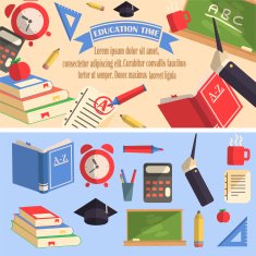 Education time vector illustration