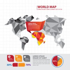 World map infographic