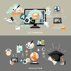 education concept banners in flat design
