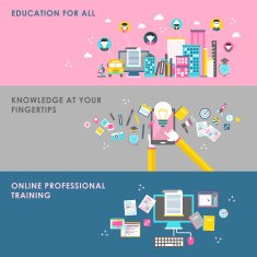 education concept in flat design