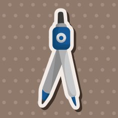 Stationery compasses theme elements