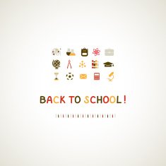 Back to school set and background N2