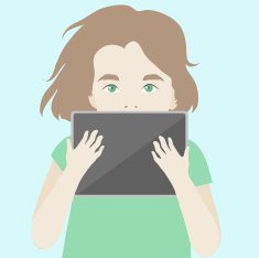 Cute girl finding inspiration with digital tablet N2