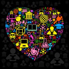 Background school heart colour N2