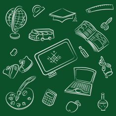 Public school and graduation icon N2