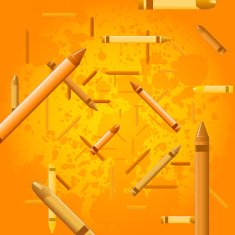 vector crayon background - orange juice