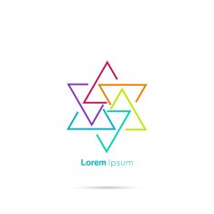 Triangle social beauty vector logo