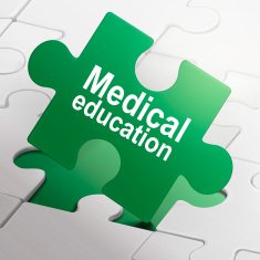 medical education on green puzzle pieces