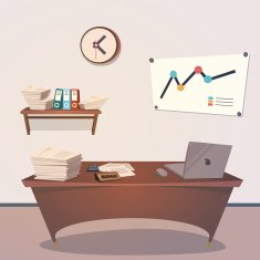 Interior office room Vector illustration for design
